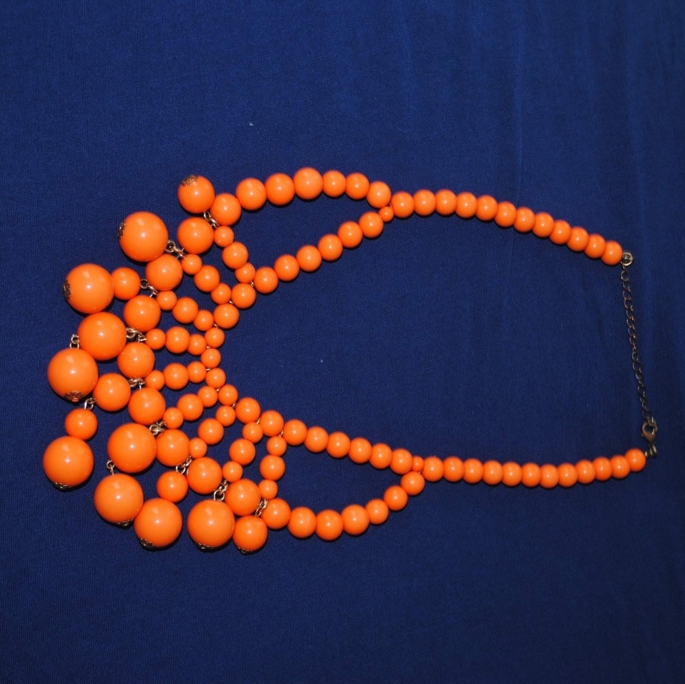 Orange statement necklace